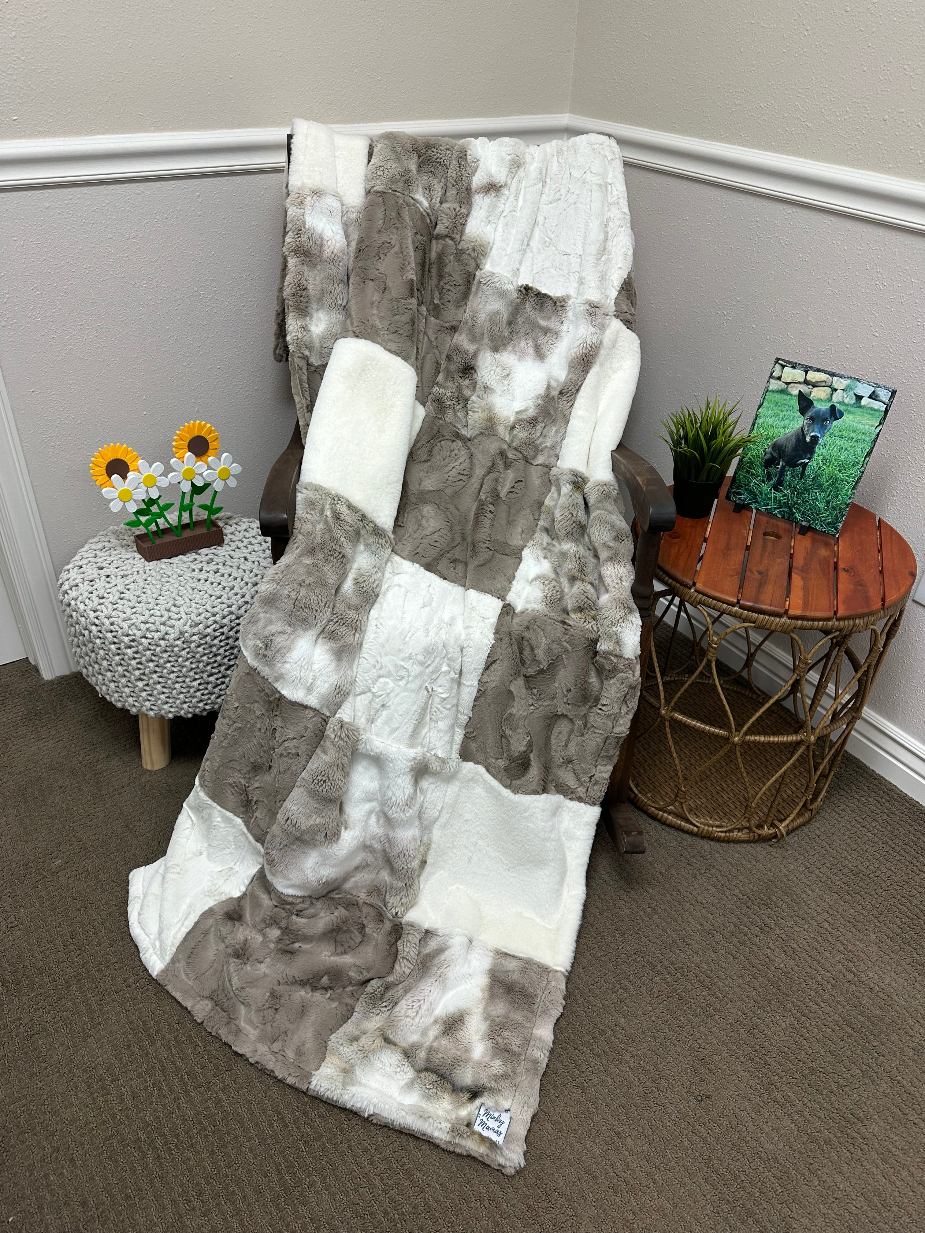 Stone Hide Minky Mama