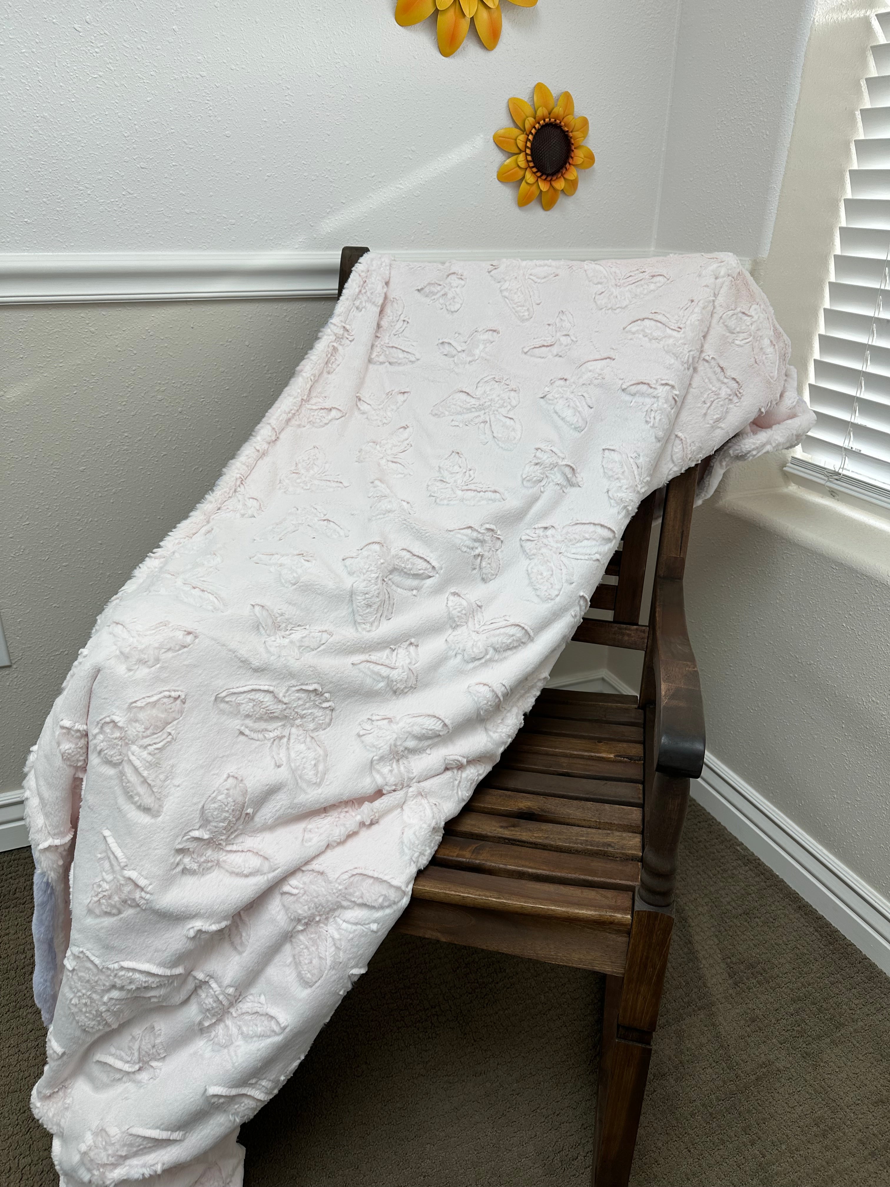 Pink butterfly Minky Mama - Minky Mamas