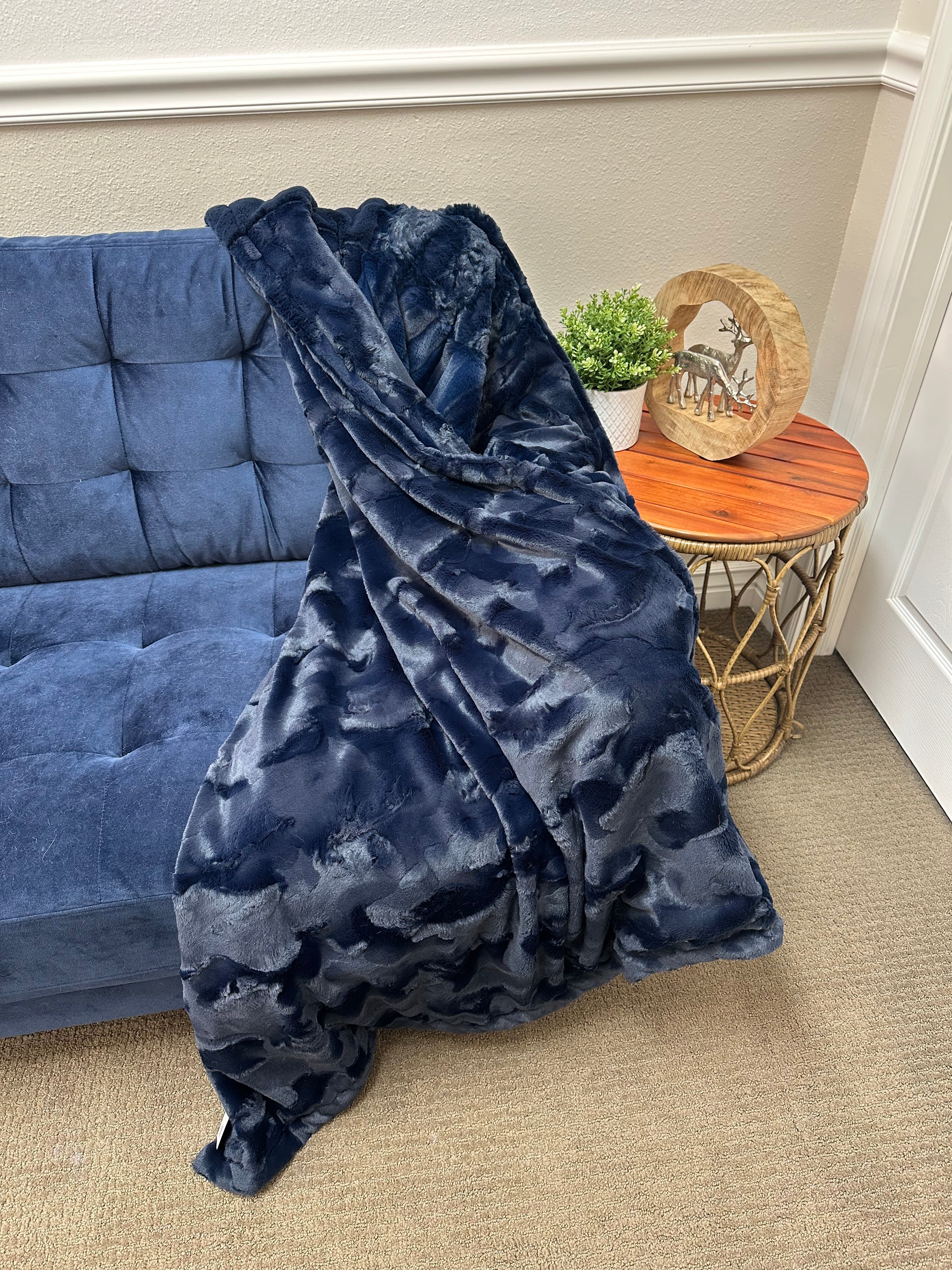 Navy Blue Throw