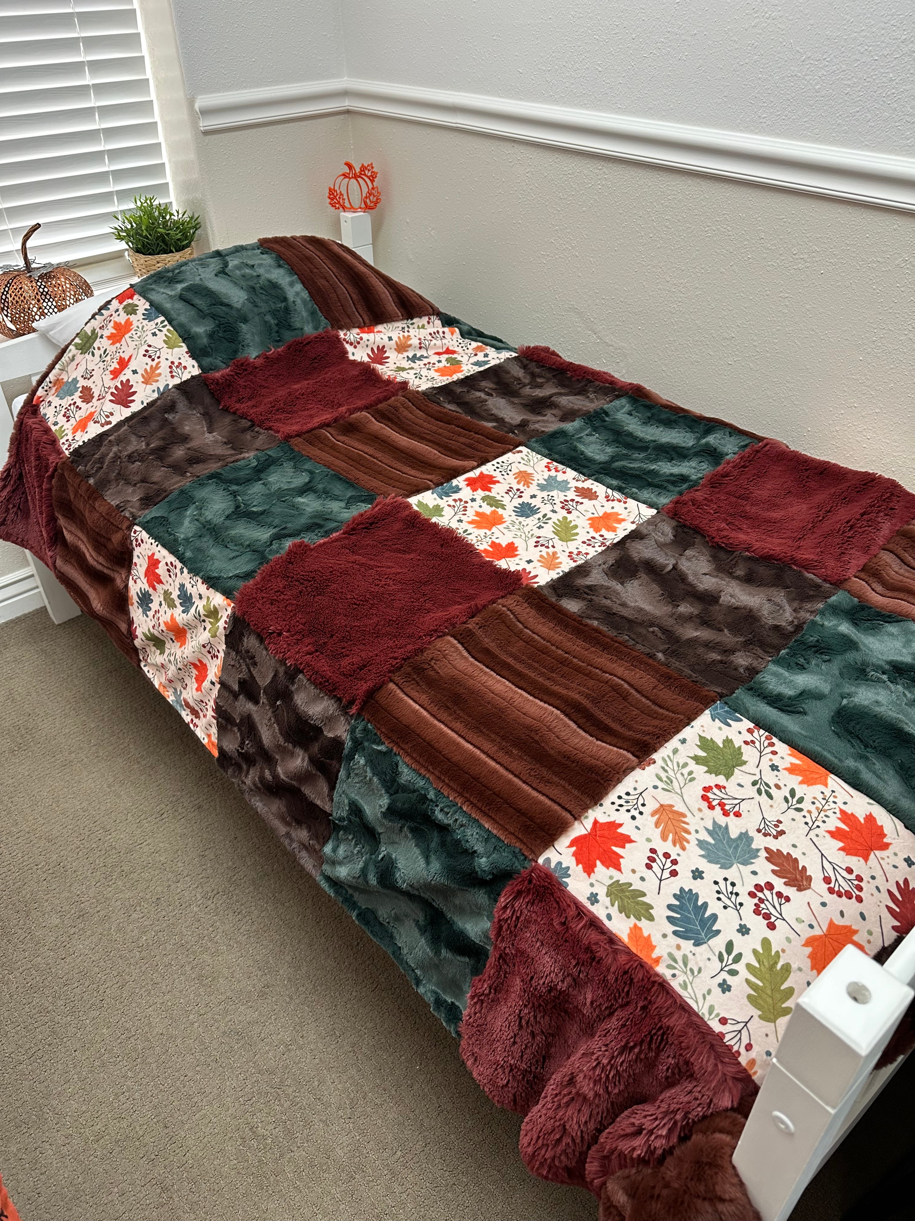Fall leaf Minky Mama