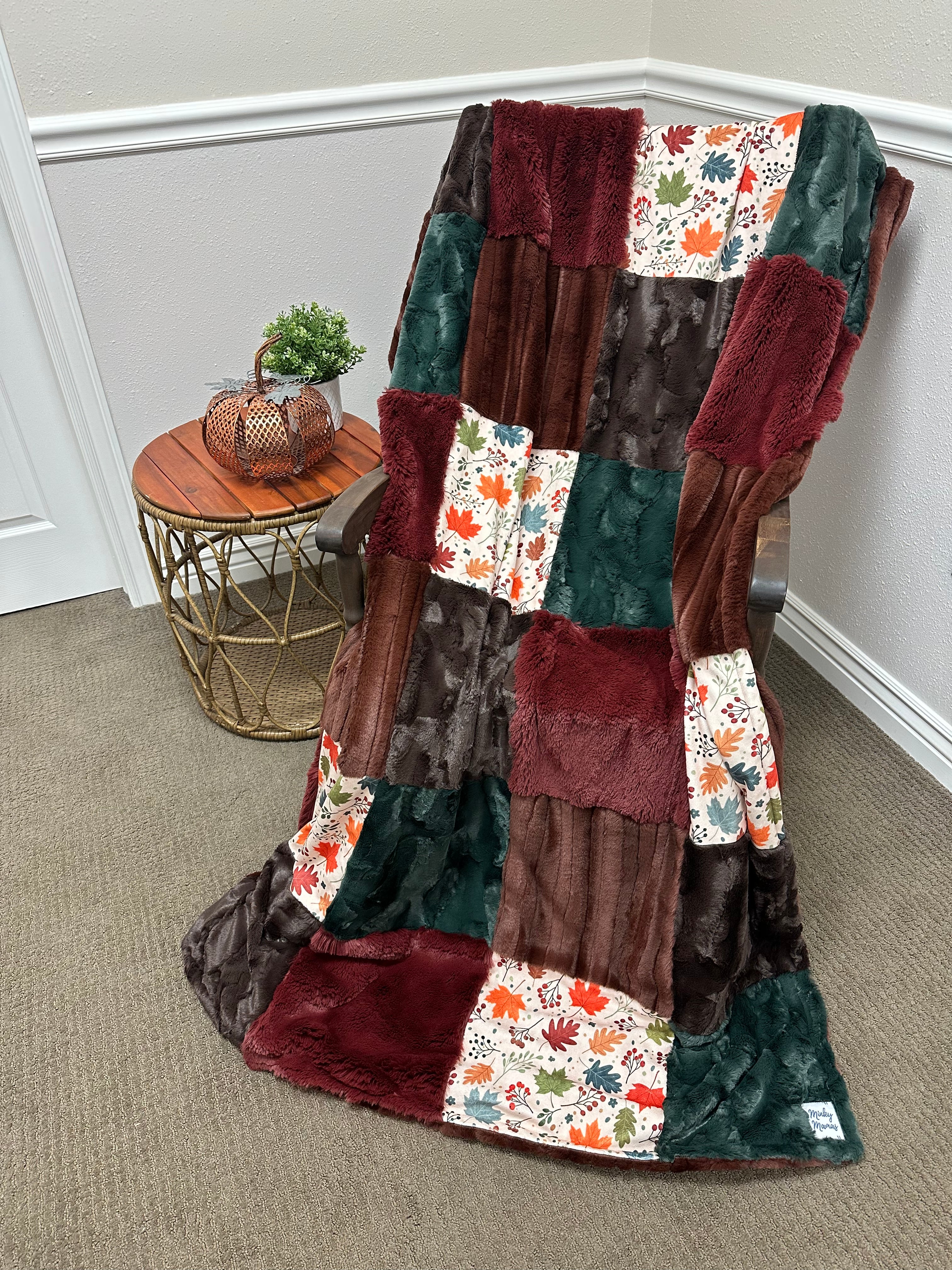Fall leaf Minky Mama