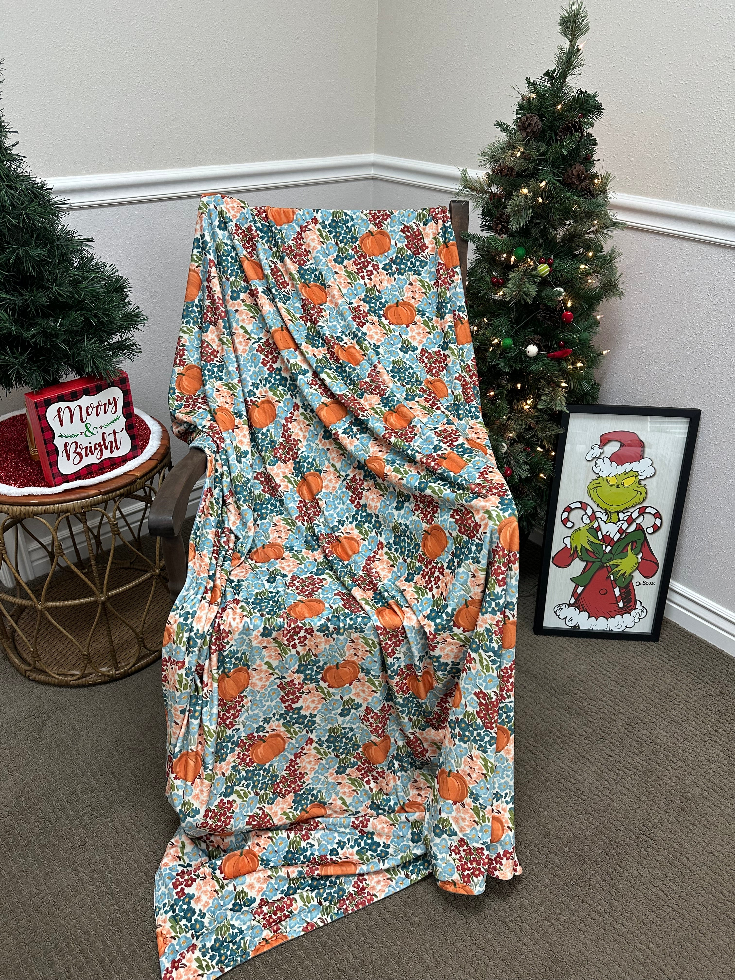 60”x72” Pumpkin Denim Marshmallow