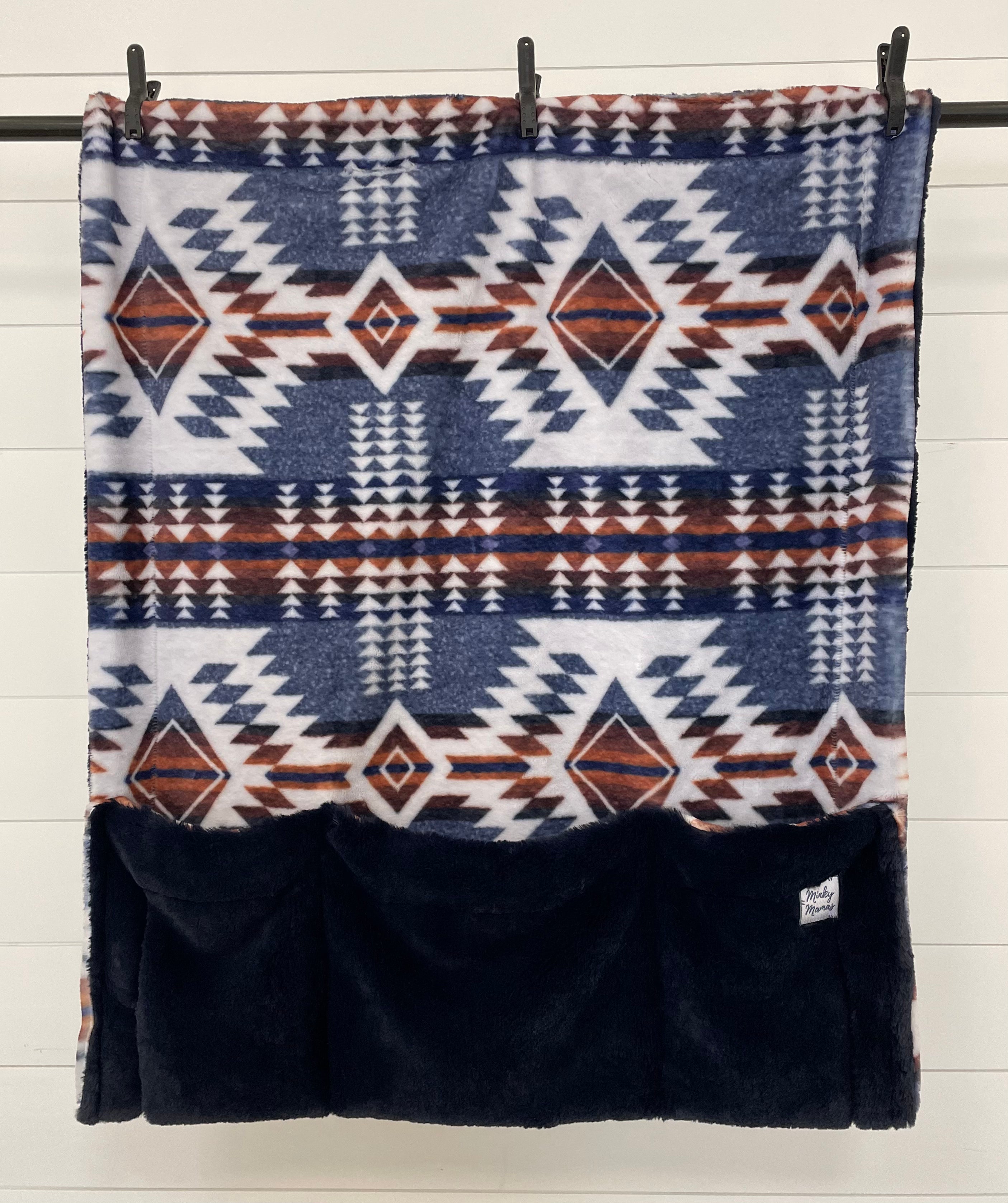 Aztec/Navy Kodi Travel Blanket