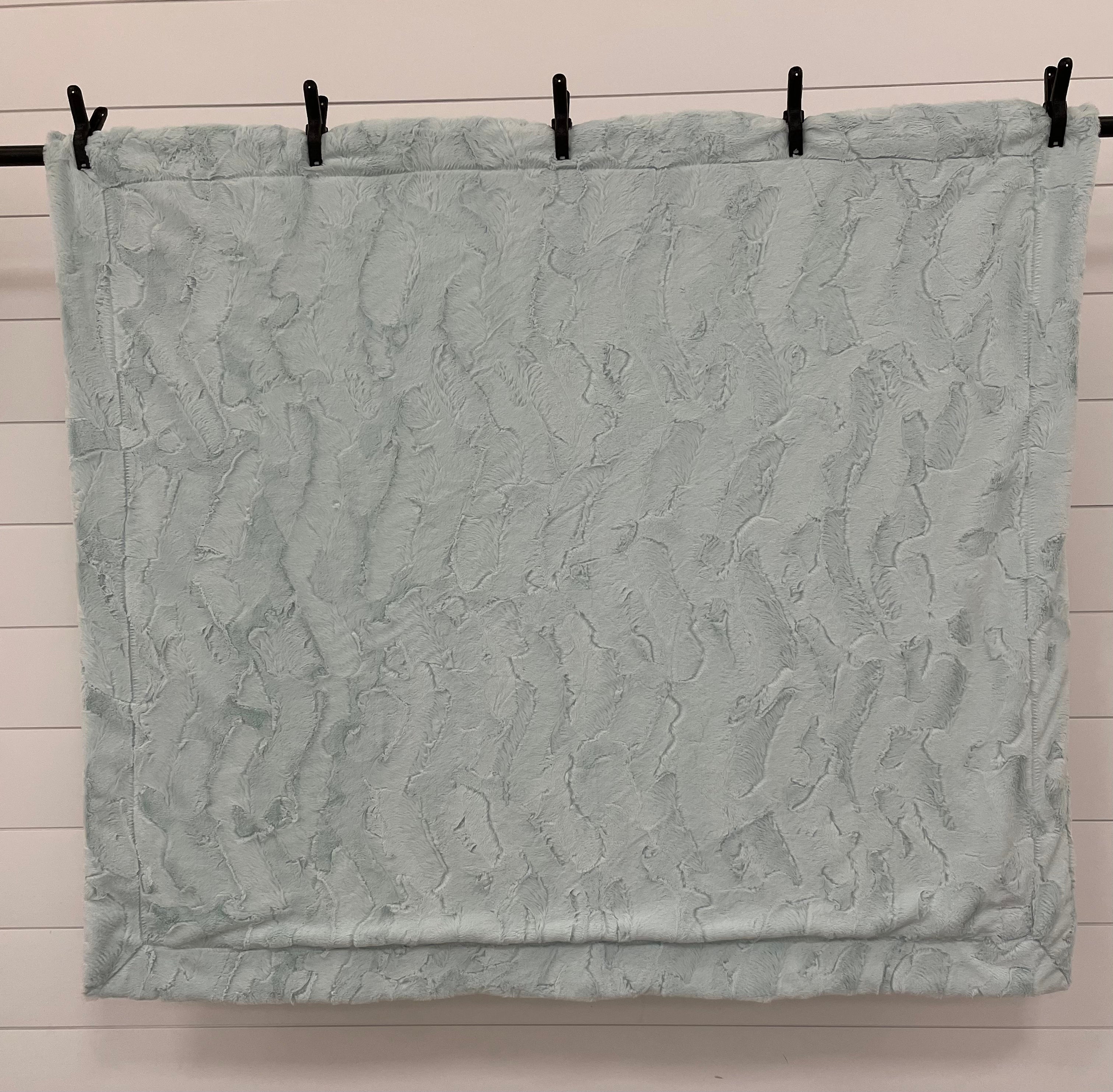 Farm Animal Print/Sea Glass Hide Simple Throw