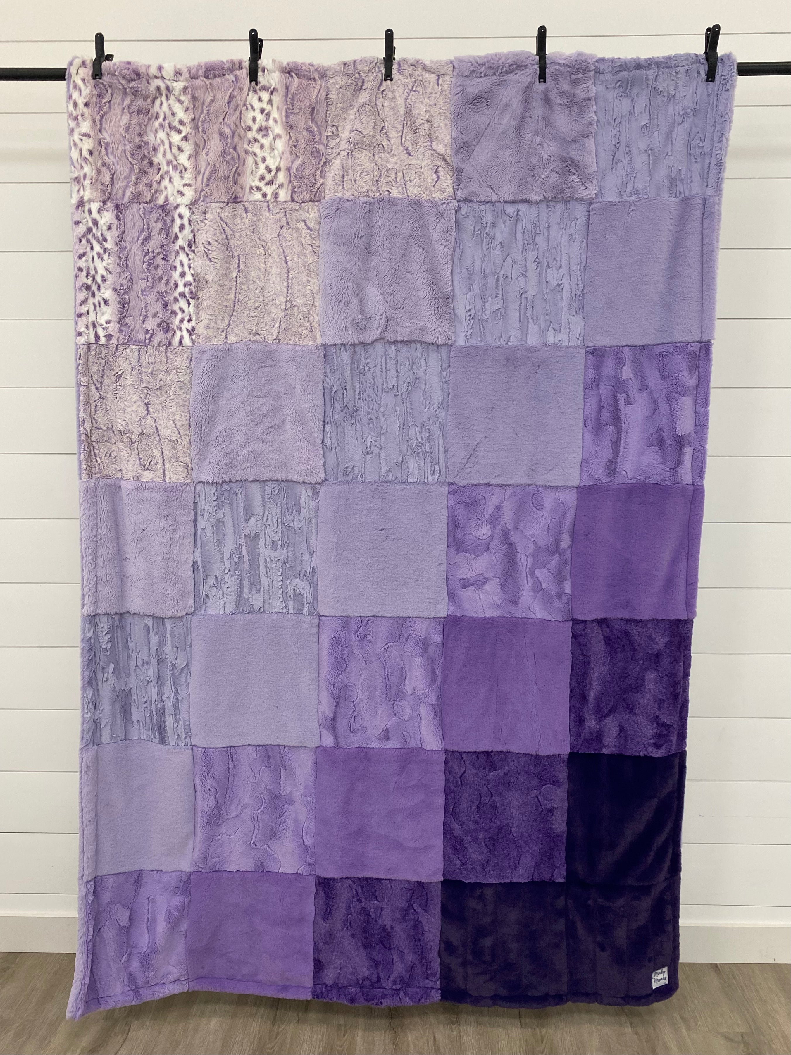 All Purple Ombre Minky Mama With Encore on the Back