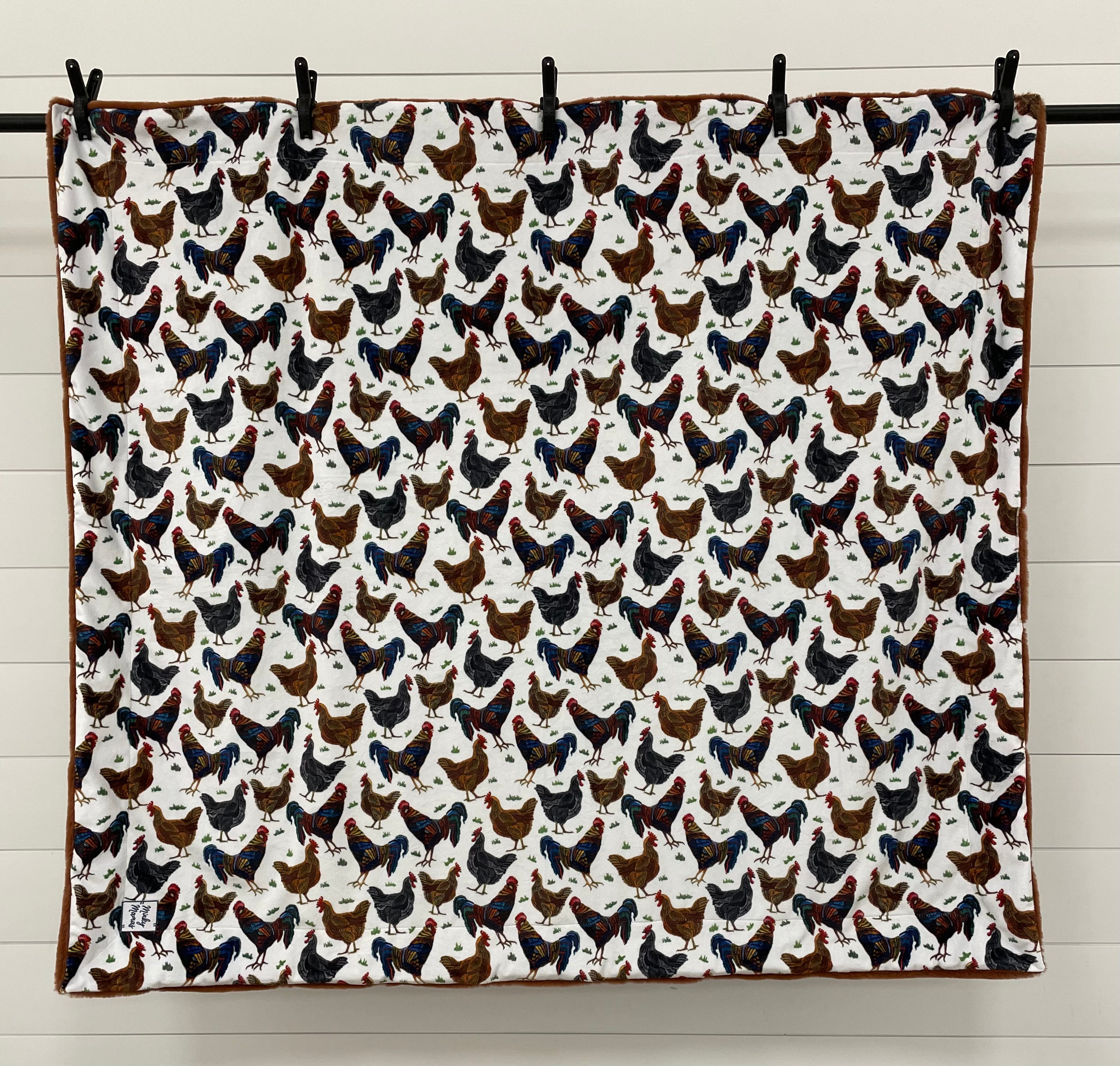 Roosters and Chickens/Nutmeg Baby Whispy Simple Throw