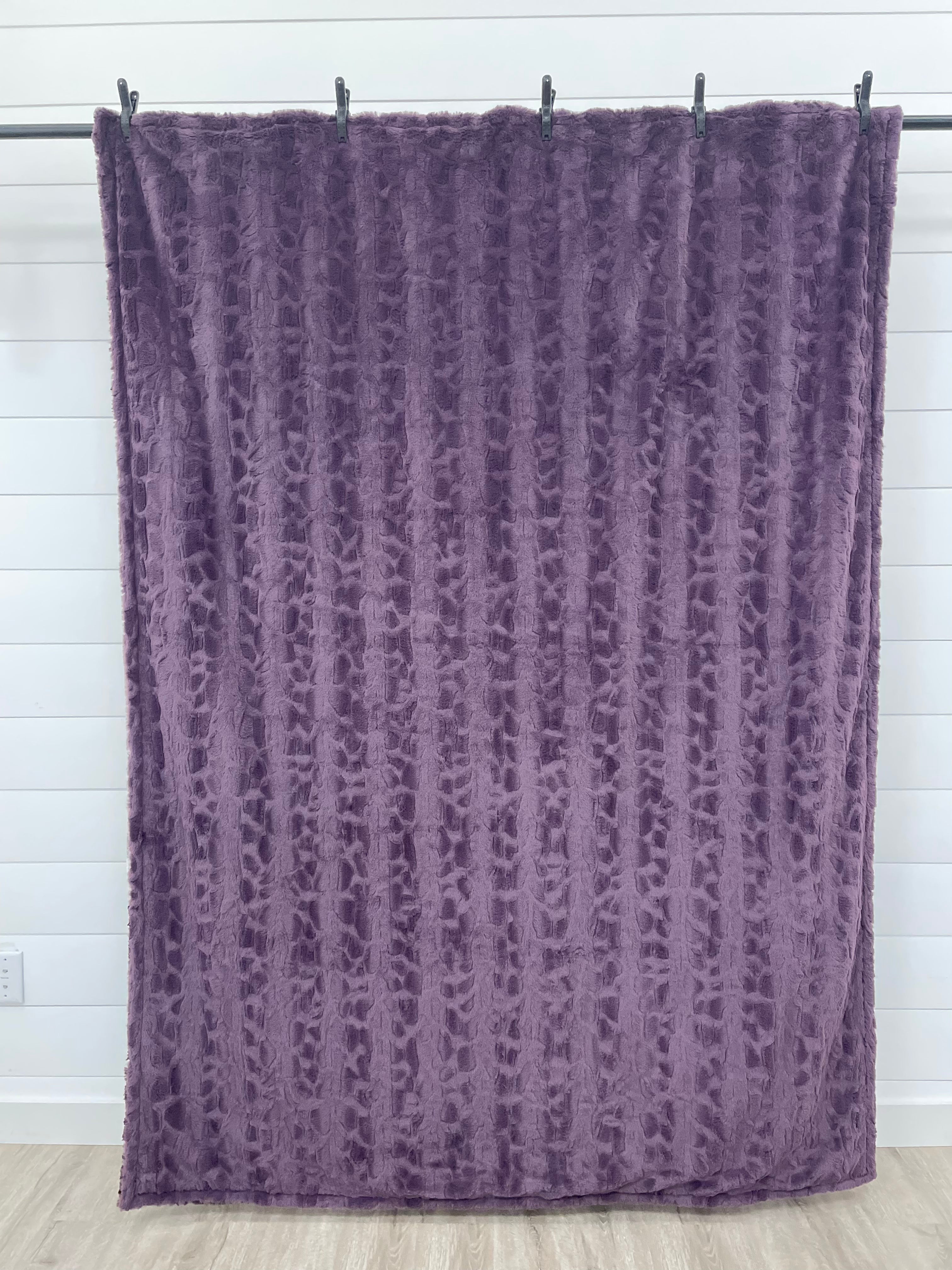 Vintage Violet Minky Mama With Malibu on the Back