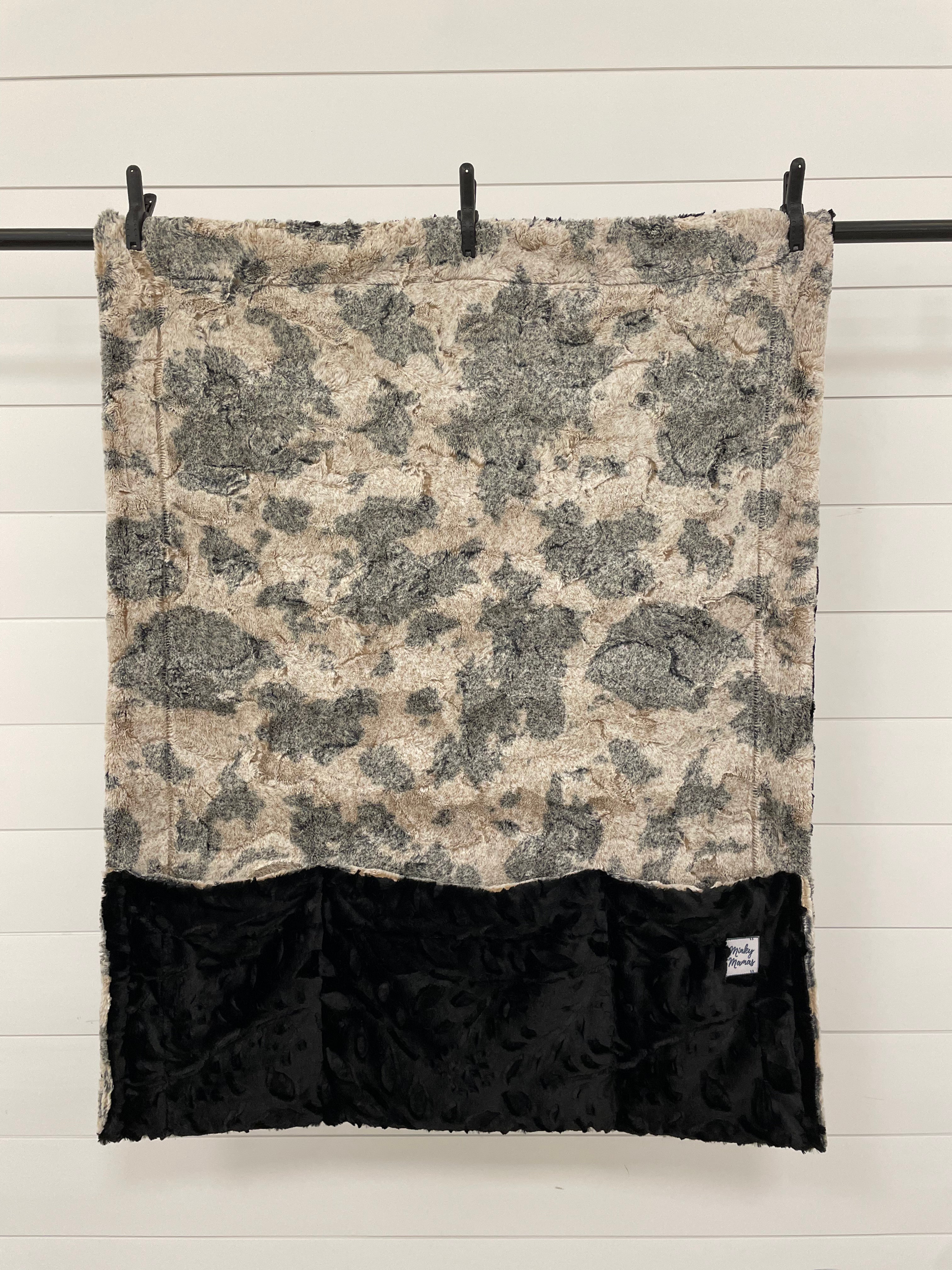 Baby Calf/Coffee Poppy Travel Blanket