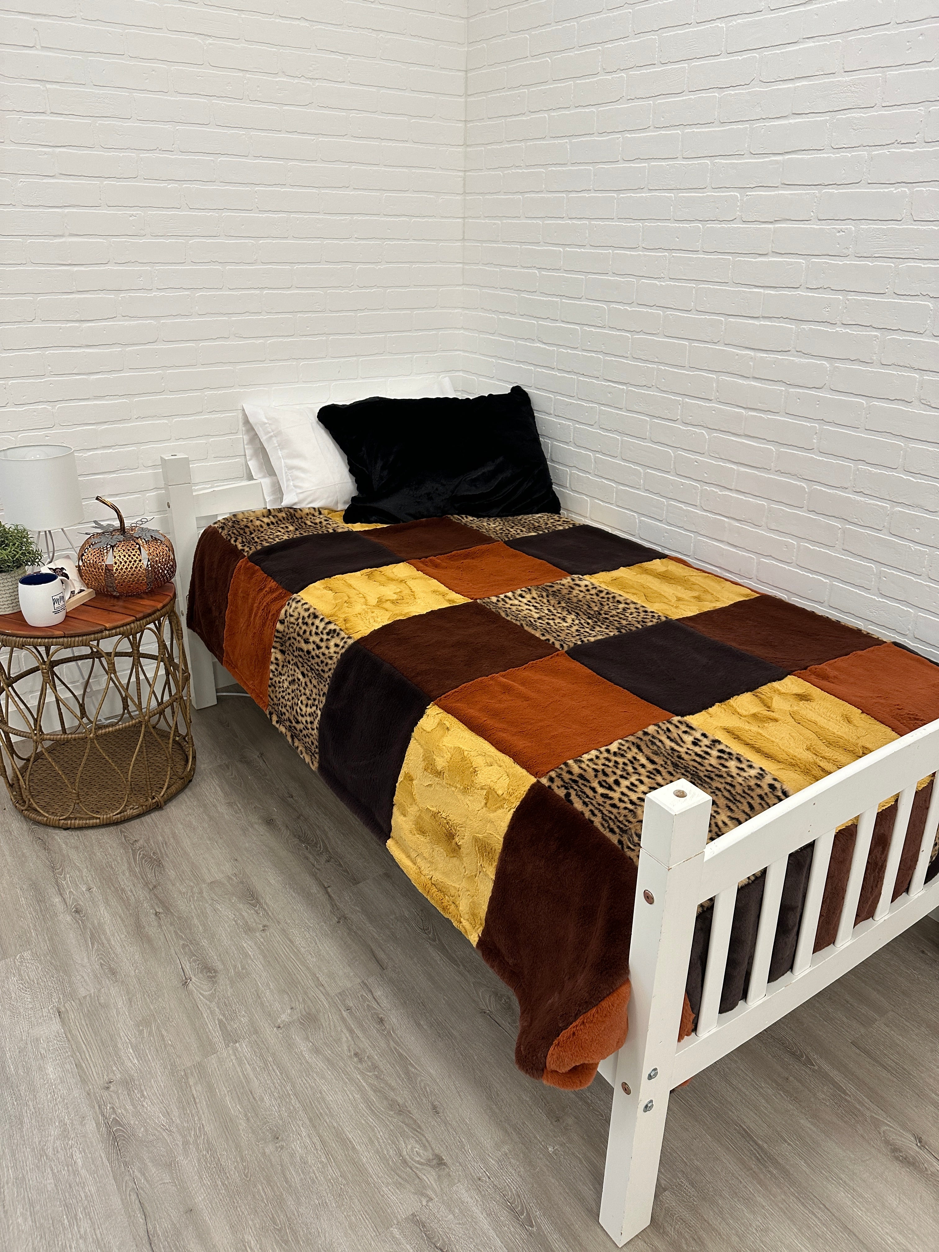 Animal Print Fall Minky Mama