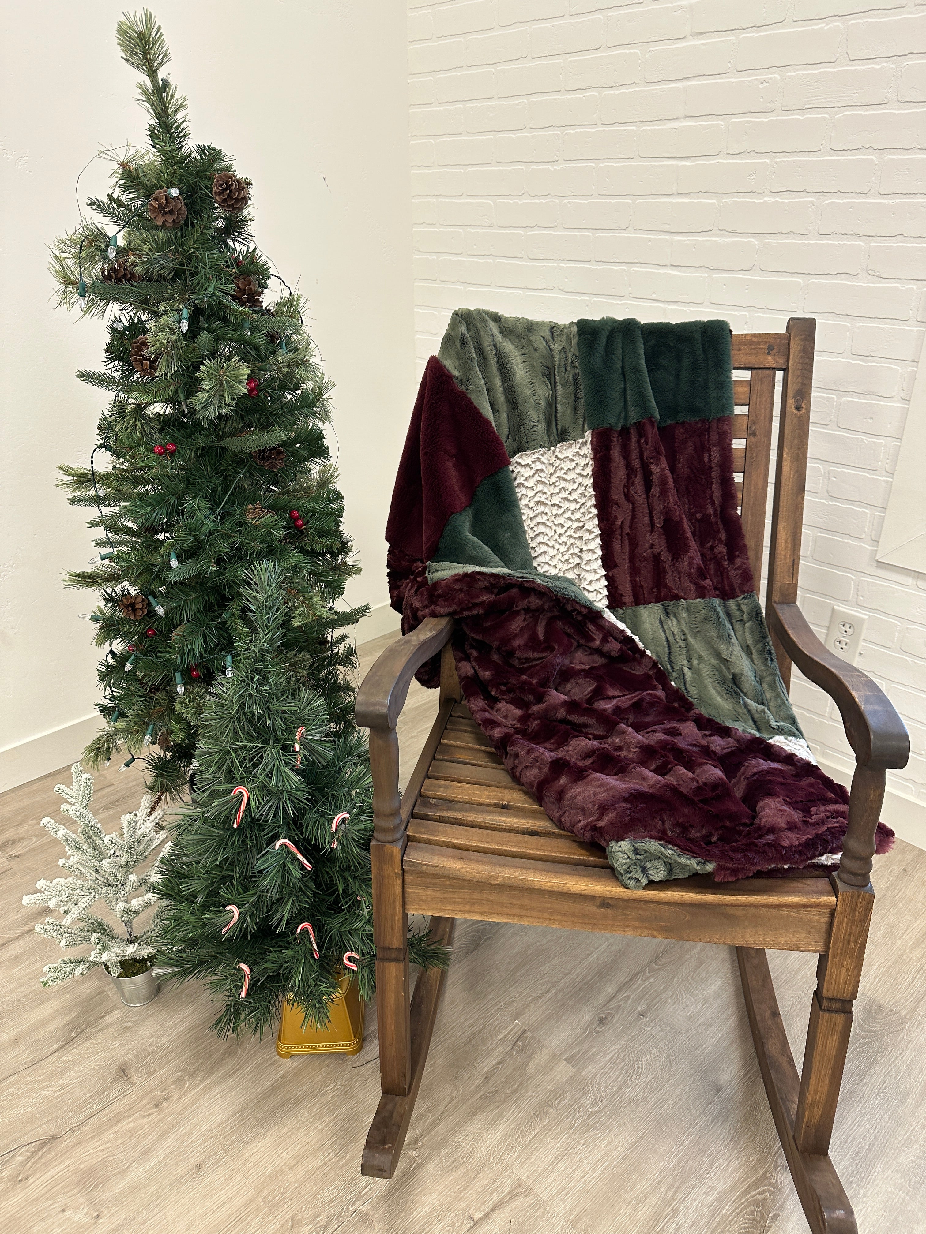 Cozy Christmas Patchwork Throw