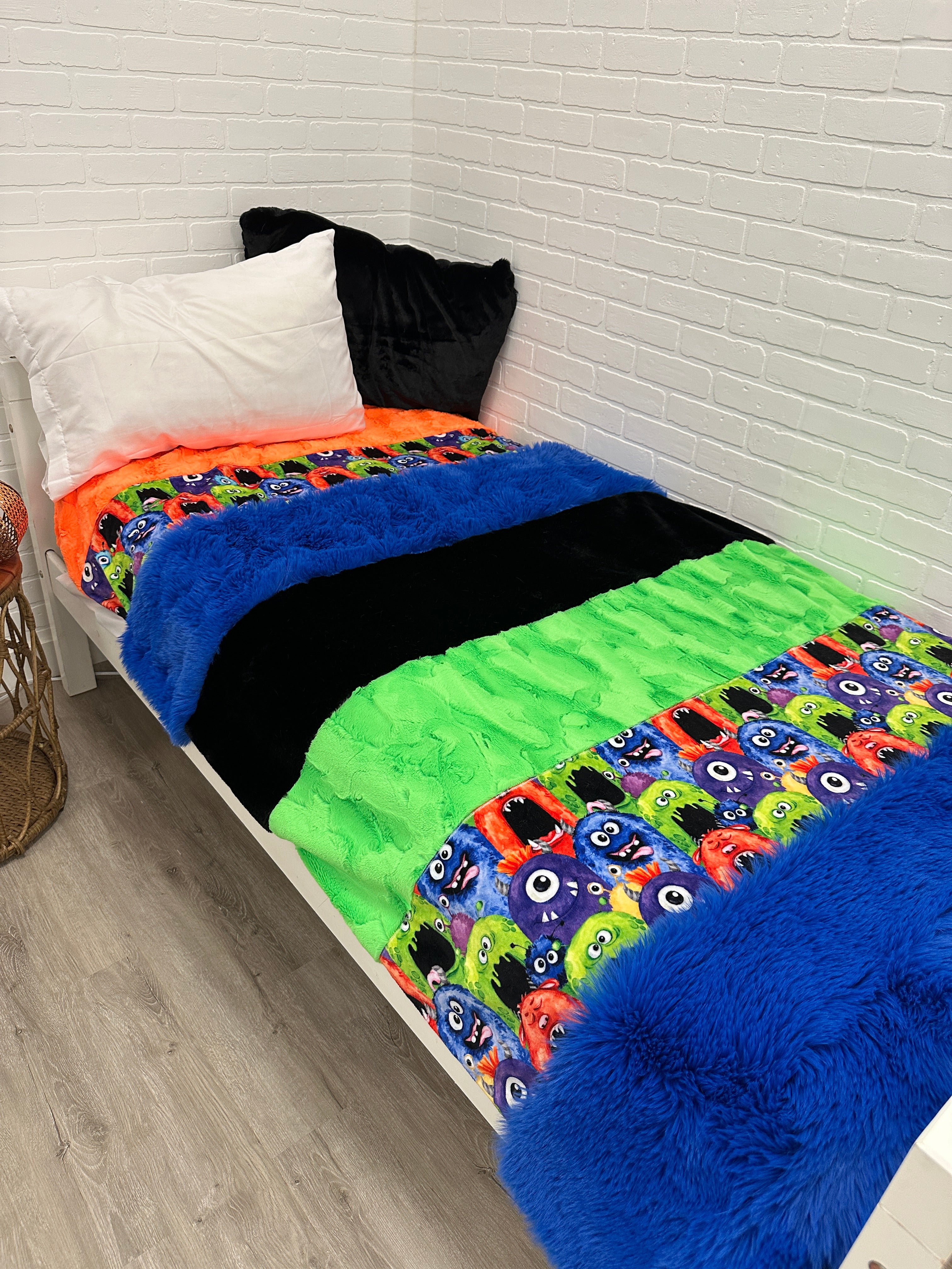 Monster Print Minky Mama