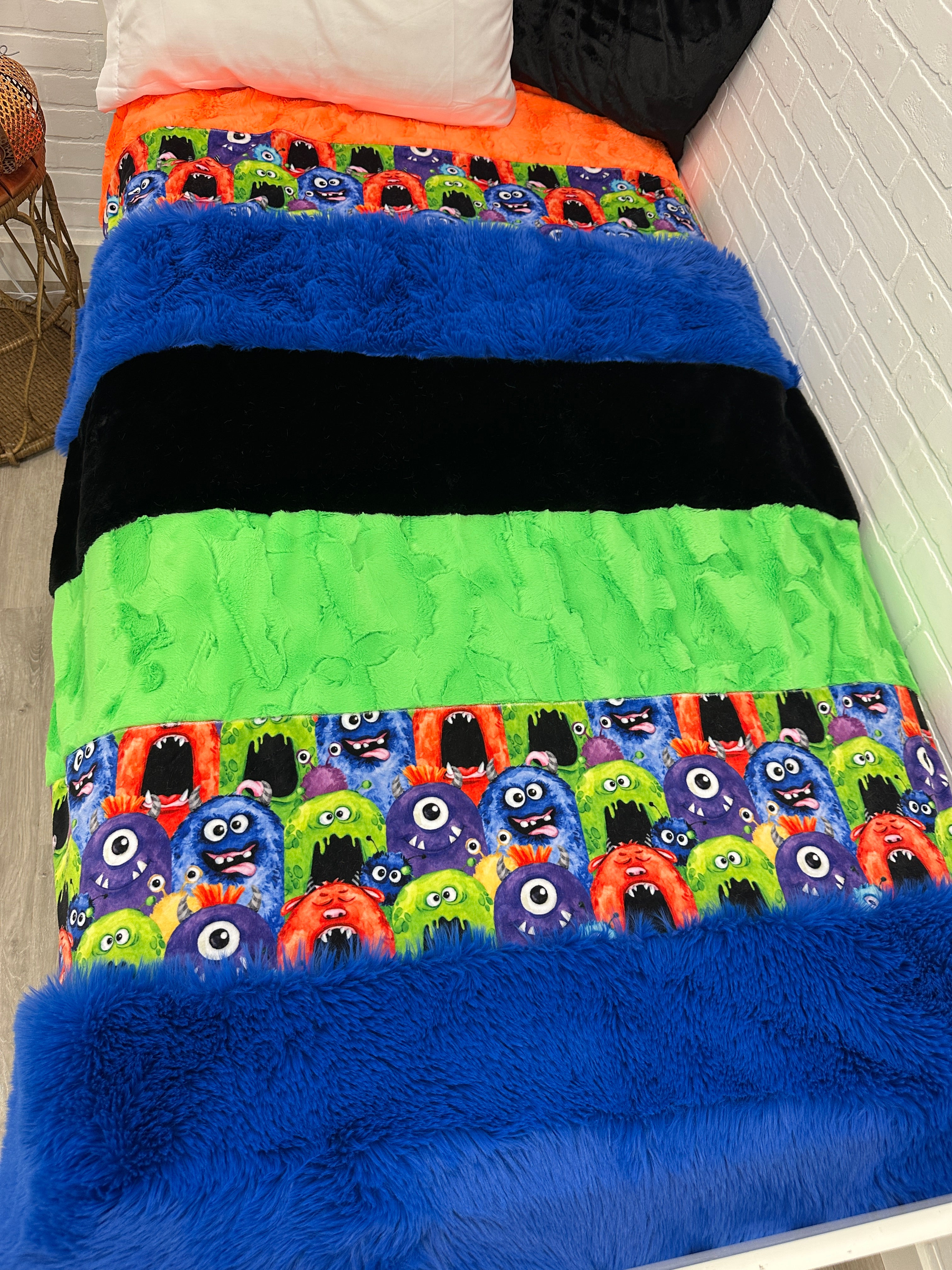 Monster Print Minky Mama
