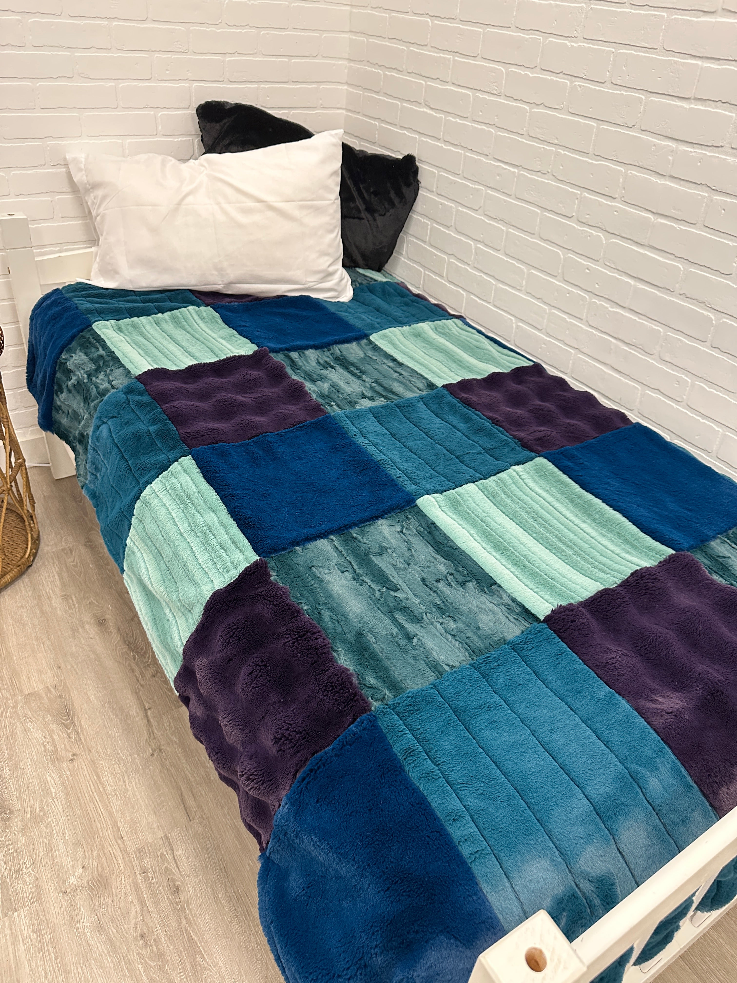 Jewel Tone Patchwork Minky Mama