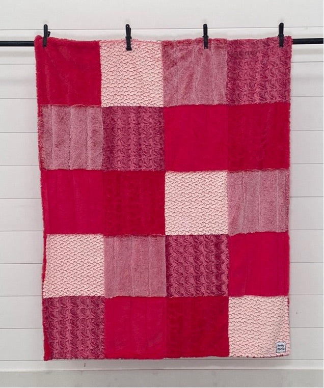 Bright Rose Throw With Malibu on the Back