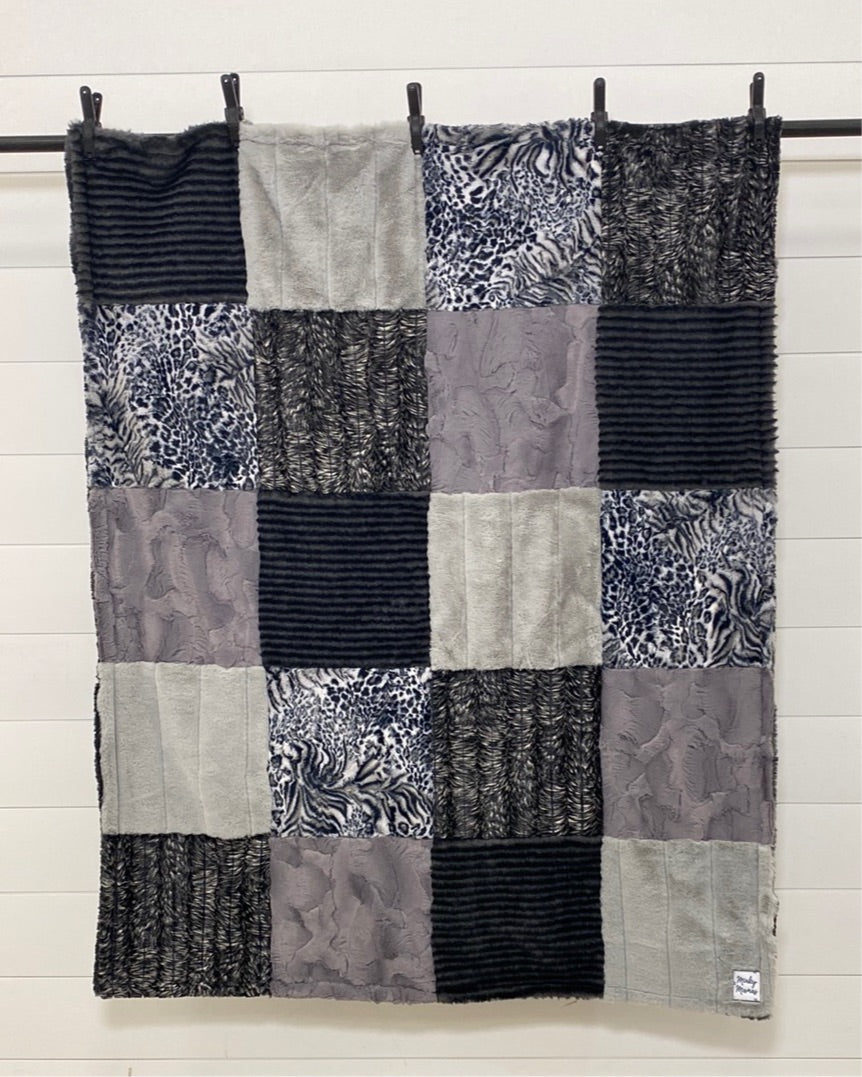Black and Gray Throw